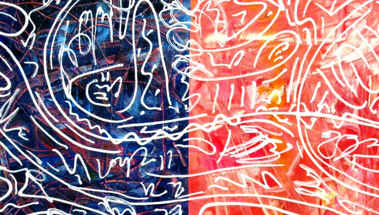 Original Abstract Expressionism Abstract Painting by Vincent Keele