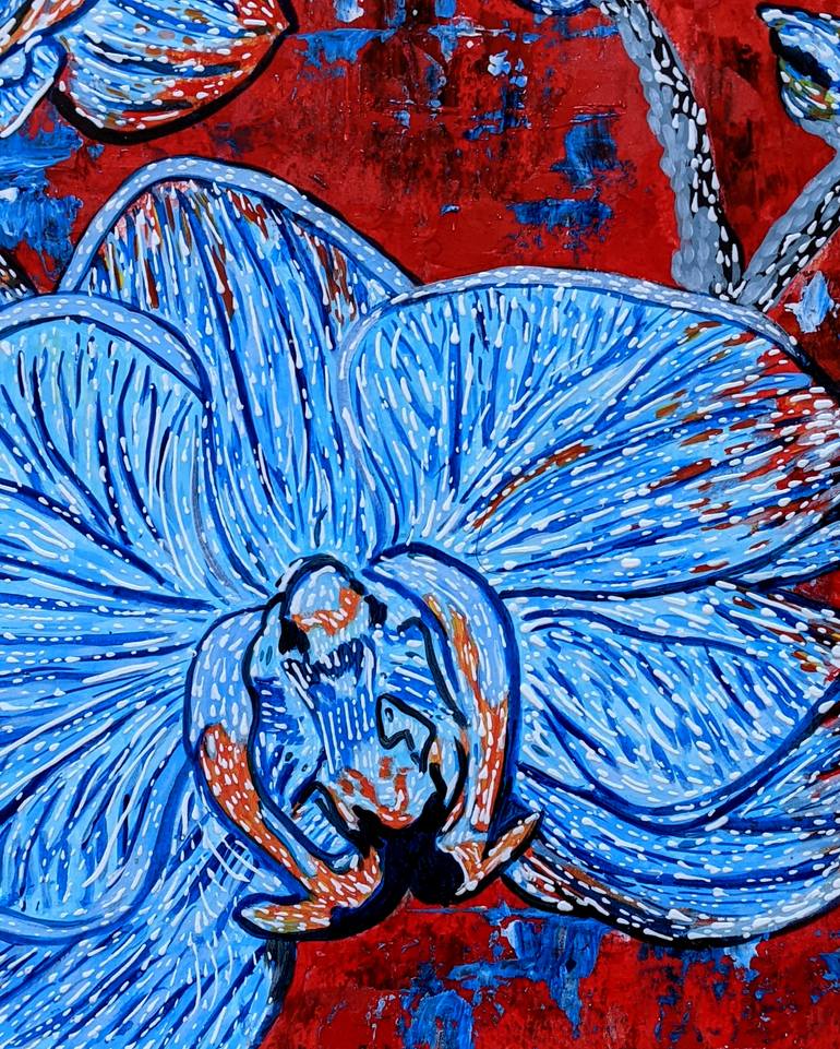 Original Abstract Floral Painting by Vincent Keele