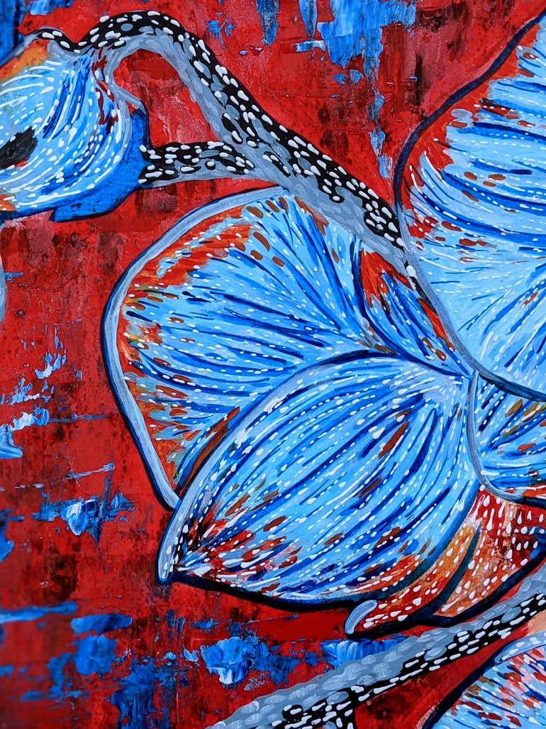 Original Abstract Floral Painting by Vincent Keele