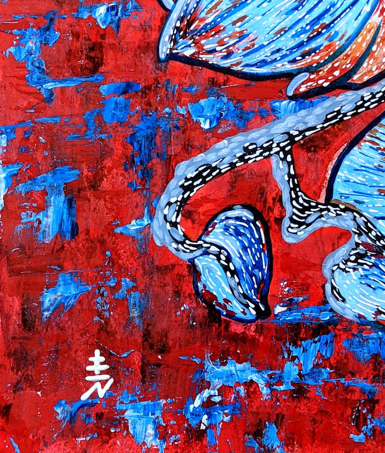 Original Abstract Floral Painting by Vincent Keele