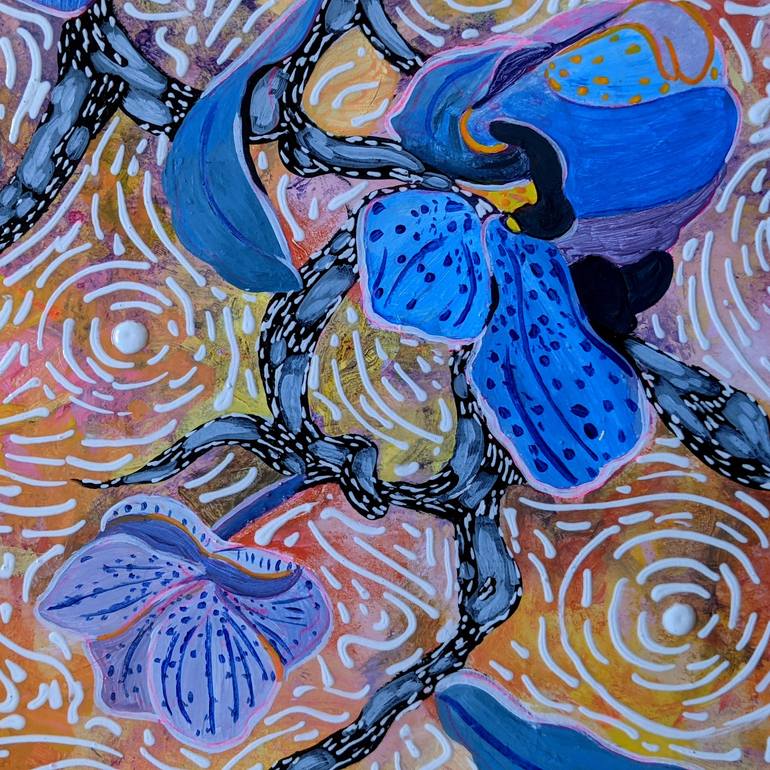 Original Abstract Floral Painting by Vincent Keele