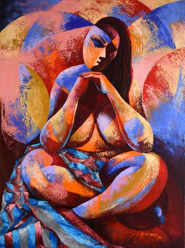 Print of Expressionism Women Paintings by Shallman Quashie