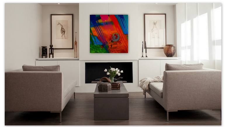 Original Abstract Expressionism Abstract Painting by Millsy Art Natalie Mills