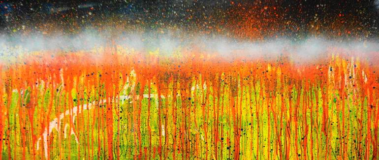 Original Abstract Expressionism Abstract Painting by Millsy Art Natalie Mills