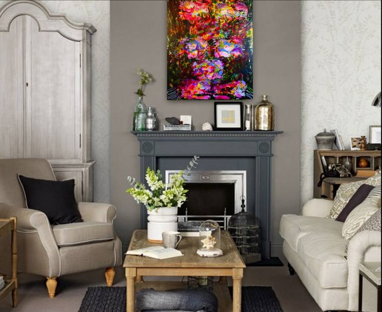 Original Figurative Abstract Painting by Millsy Art Natalie Mills
