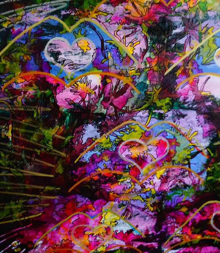 Original Figurative Abstract Painting by Millsy Art Natalie Mills
