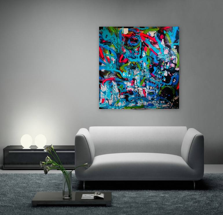 Original Abstract Expressionism Abstract Painting by MILLSY ART Natalie Mills
