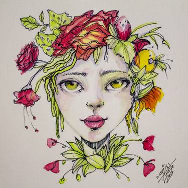 Print of Floral Drawings by Josymar Arteaga