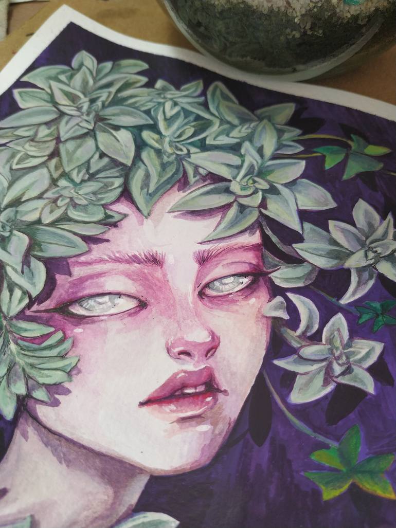 Original Surrealism Botanic Painting by Josymar Arteaga
