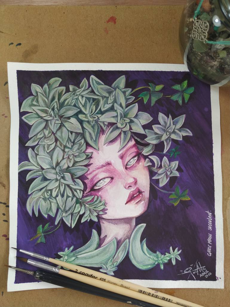 Original Surrealism Botanic Painting by Josymar Arteaga