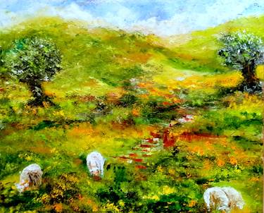 Original Impressionism Landscape Paintings by shulamit HAIMSOHN