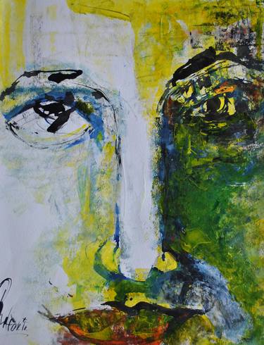 Original Abstract Expressionism Portrait Paintings by Philip Horik