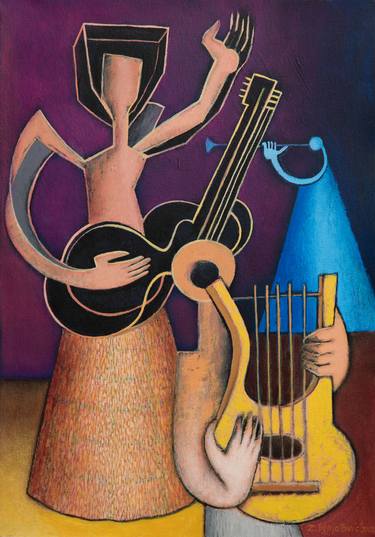 Print of Figurative Music Paintings by Zoran Ignjatovic