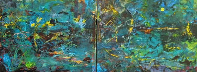 Original Abstract Expressionism Abstract Painting by Merry Seeker