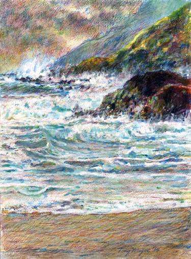 Print of Impressionism Beach Paintings by Tony Meyer