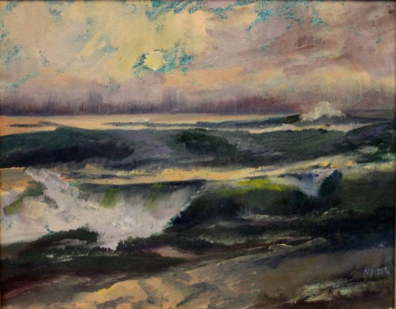 Green Seas Painting by K Miller | Saatchi Art