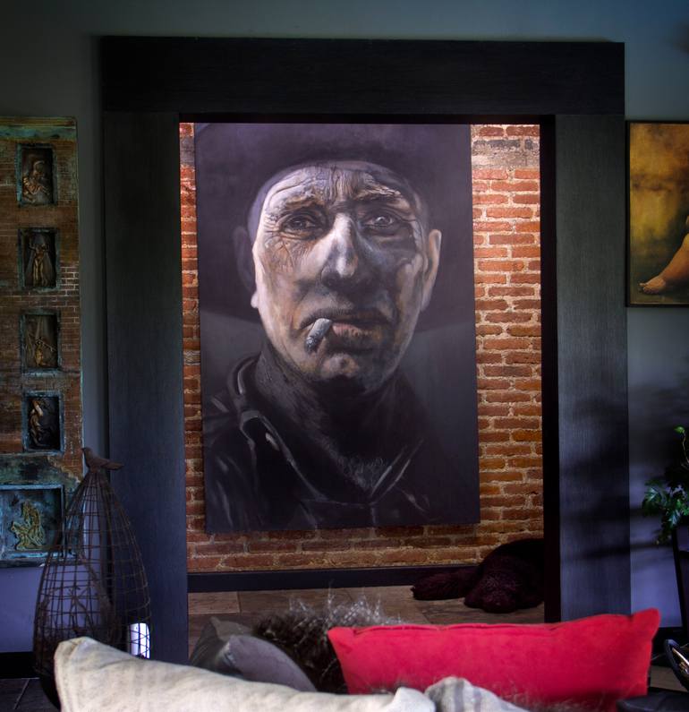 Original Expressionism People Painting by Felipe Vásquez