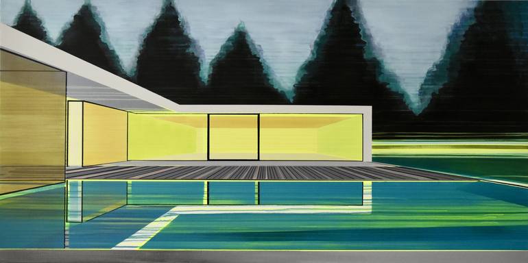 Print of Geometric Architecture Paintings by CéCile Van Hanja