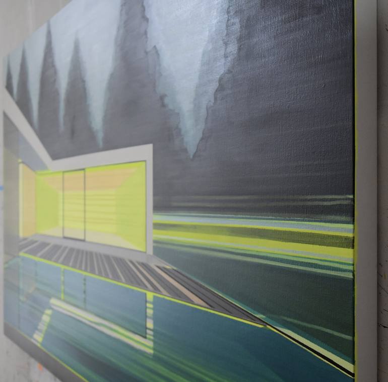 Original Geometric Architecture Painting by Cécile Van Hanja