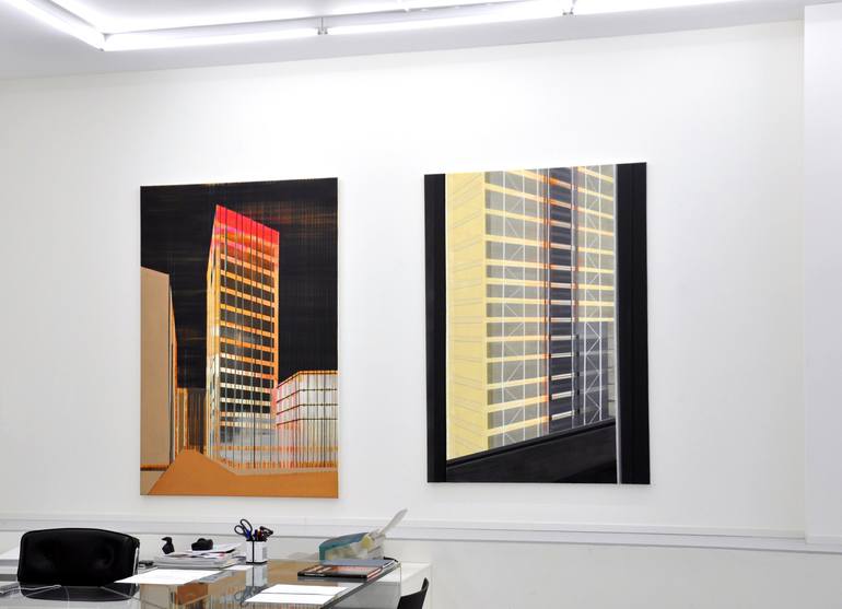 Original Modern Architecture Painting by Cécile van Hanja