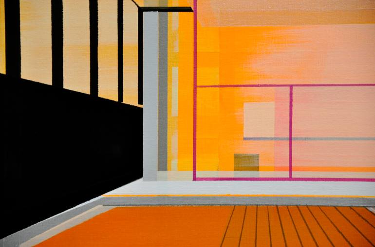 Original Modernism Architecture Painting by Cécile Van Hanja