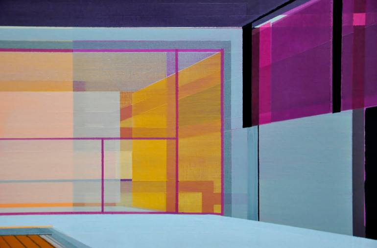 Original Modernism Architecture Painting by Cécile Van Hanja