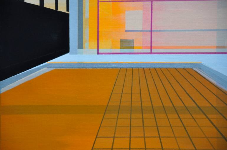 Original Modernism Architecture Painting by Cécile Van Hanja