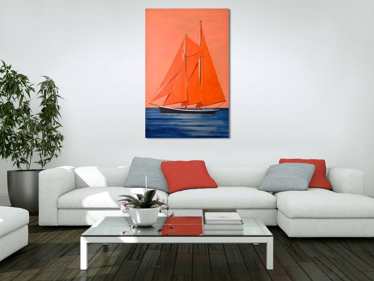 Original Figurative Boat Painting by Cécile Van Hanja