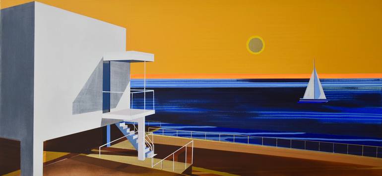 Print of Figurative Seascape Paintings by CéCile Van Hanja