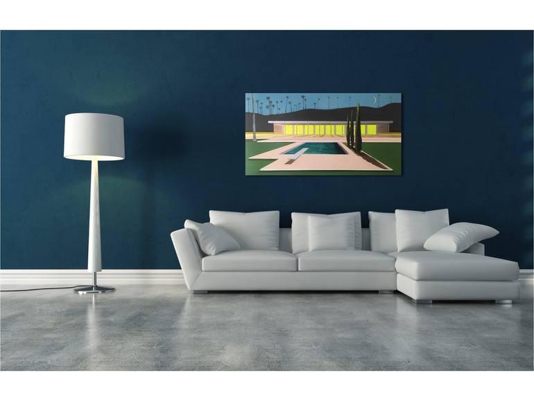 Original Modernism Architecture Painting by Cécile Van Hanja