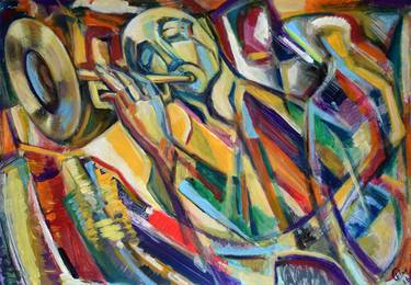 Original Abstract Expressionism Music Paintings by Inna Gershov-Slutsky