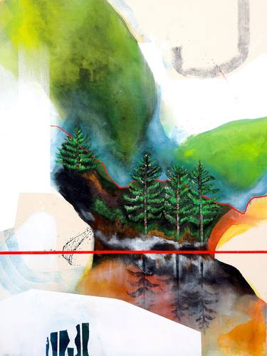 Original Abstract Tree Paintings by Poovi Art