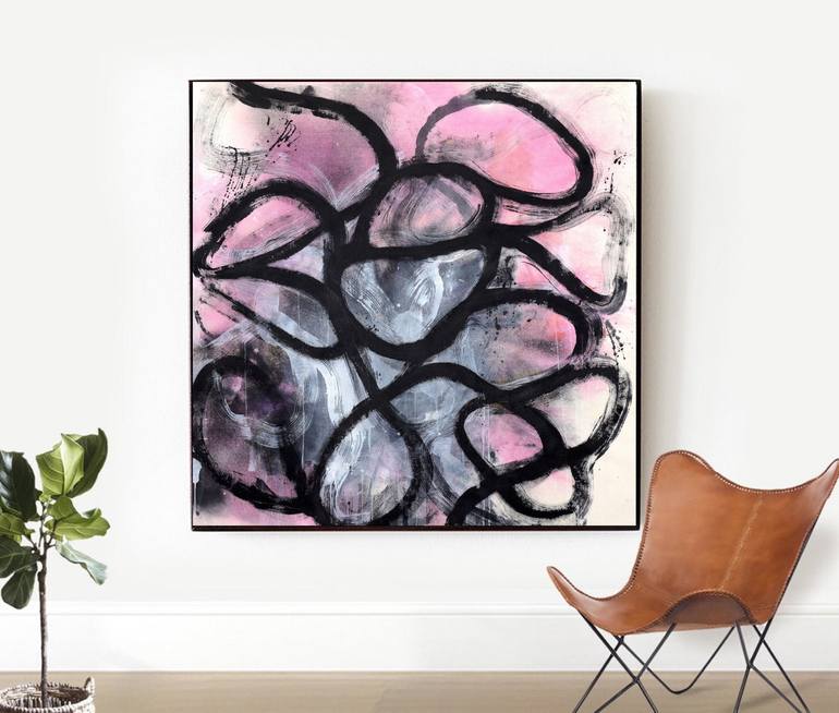 Original Abstract Expressionism Abstract Painting by Poovi Art