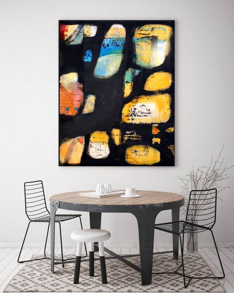 Original Abstract Expressionism Abstract Painting by Poovi Art