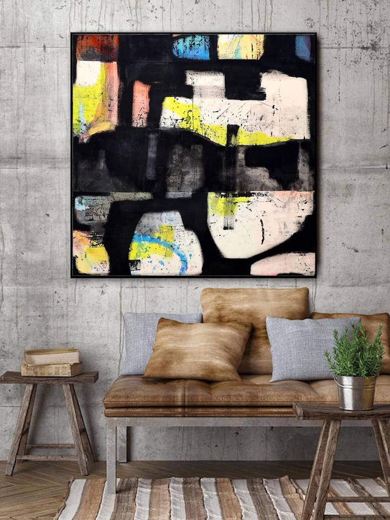 Original Abstract Expressionism Abstract Painting by Poovi Art