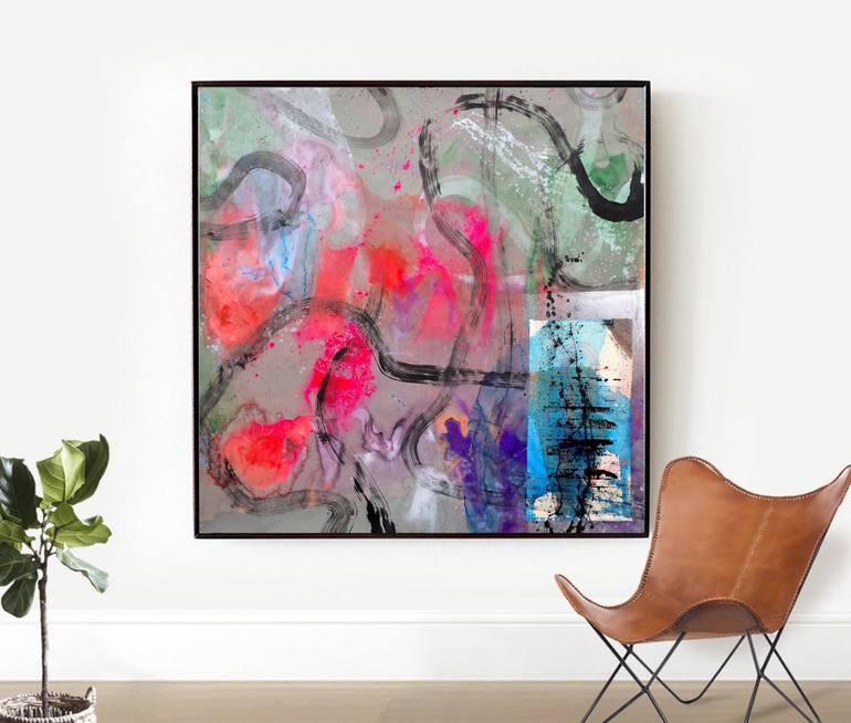 Original Abstract Expressionism Abstract Painting by Poovi Art