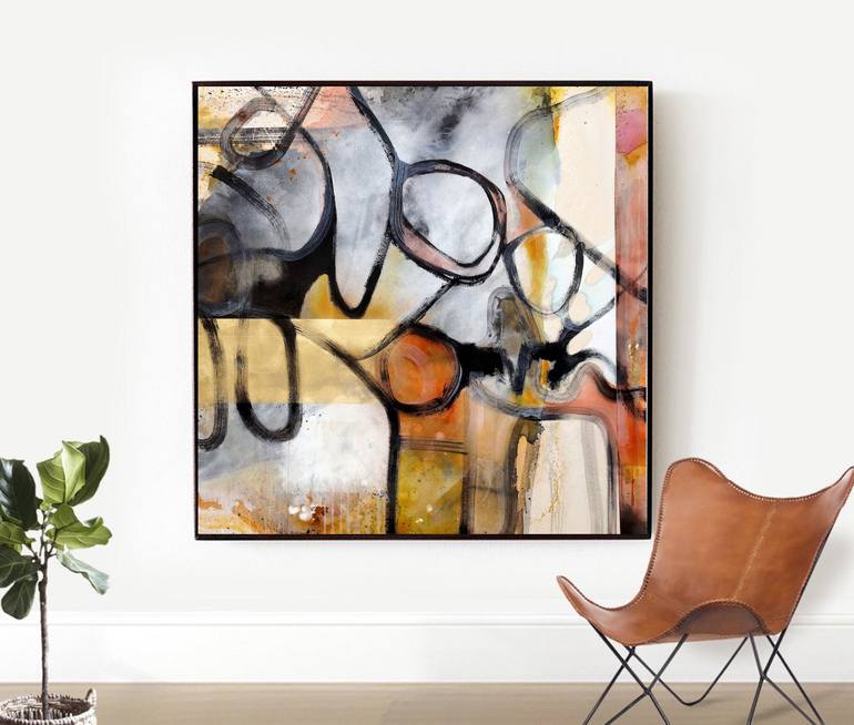 Original Abstract Expressionism Abstract Painting by Poovi Art