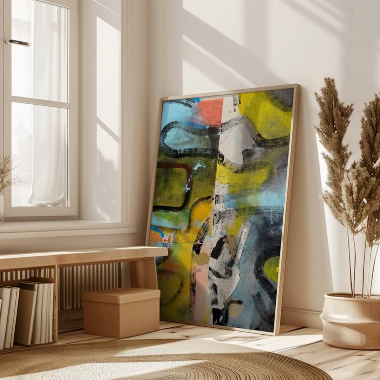 Original Abstract Expressionism Abstract Painting by Poovi Art