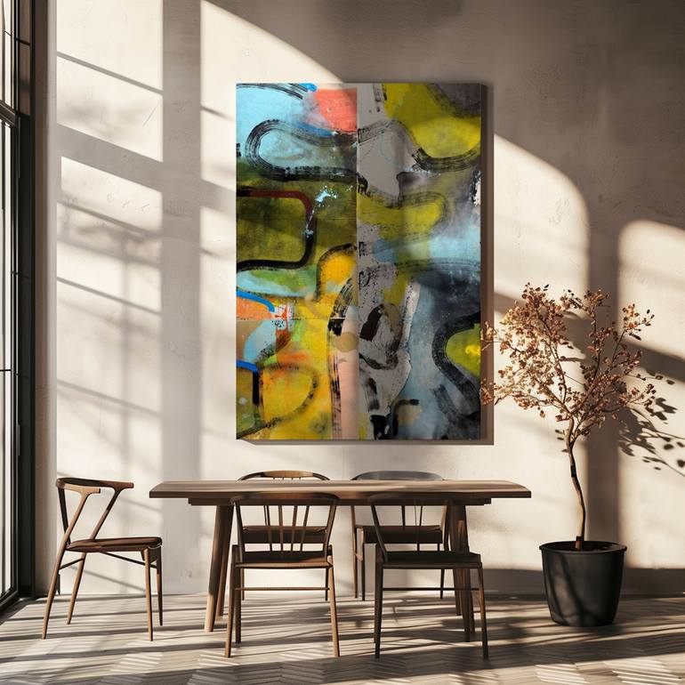 Original Abstract Expressionism Abstract Painting by Poovi Art