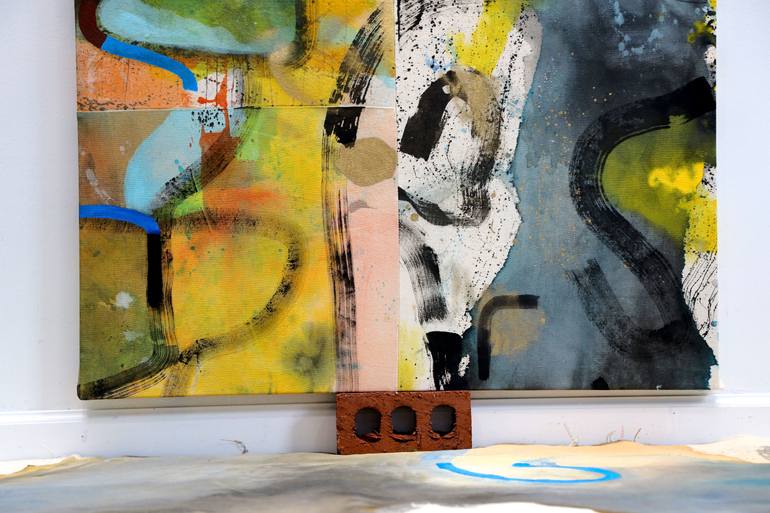 Original Abstract Expressionism Abstract Painting by Poovi Art