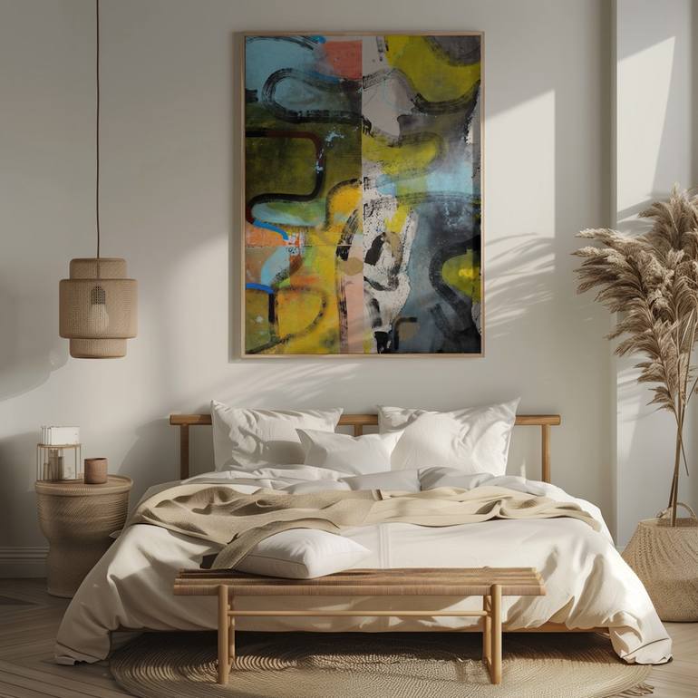 Original Abstract Expressionism Abstract Painting by Poovi Art