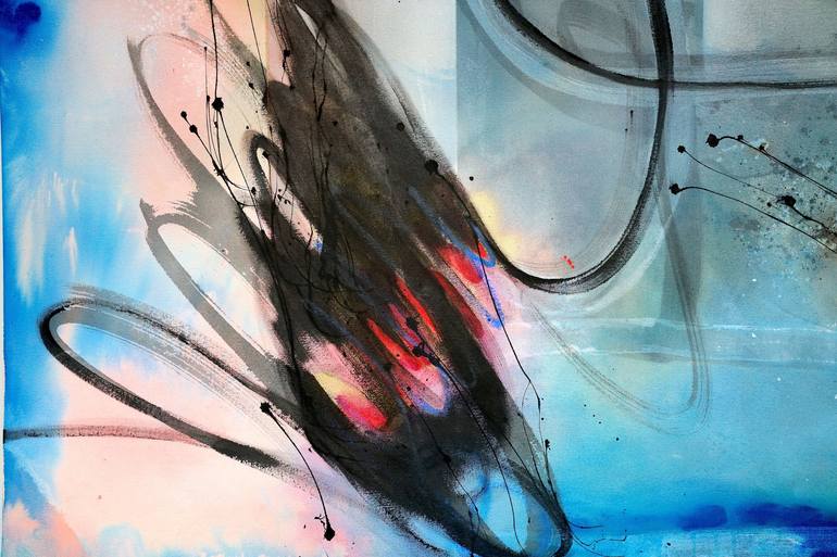 Original Abstract Love Painting by Poovi Art