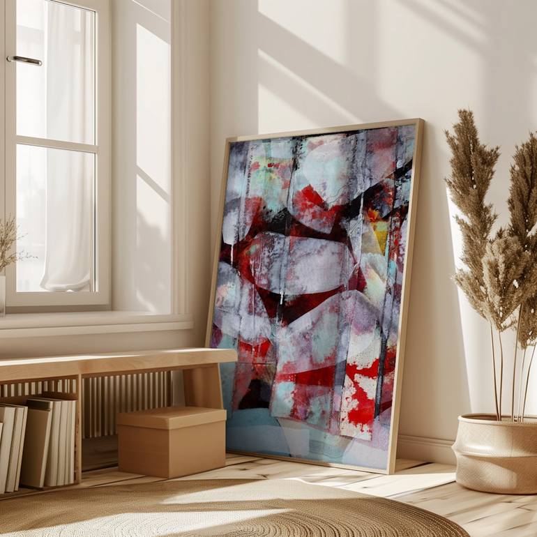 Original Abstract Expressionism Abstract Painting by Poovi Art