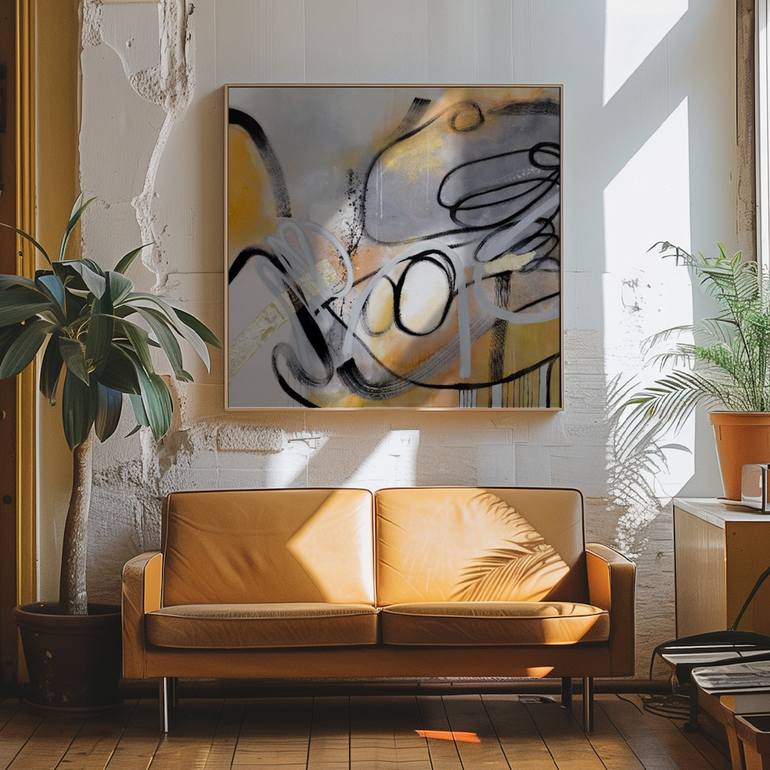 Original Abstract Expressionism Abstract Painting by Poovi Art