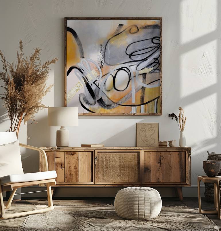 Original Abstract Expressionism Abstract Painting by Poovi Art