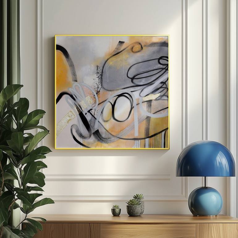 Original Abstract Expressionism Abstract Painting by Poovi Art