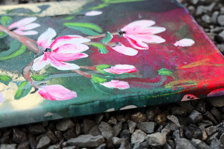 Original Impressionism Landscape Painting by Poovi Art