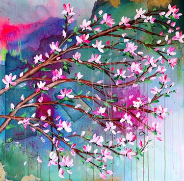 Original Contemporary Landscape Painting by Poovi Art