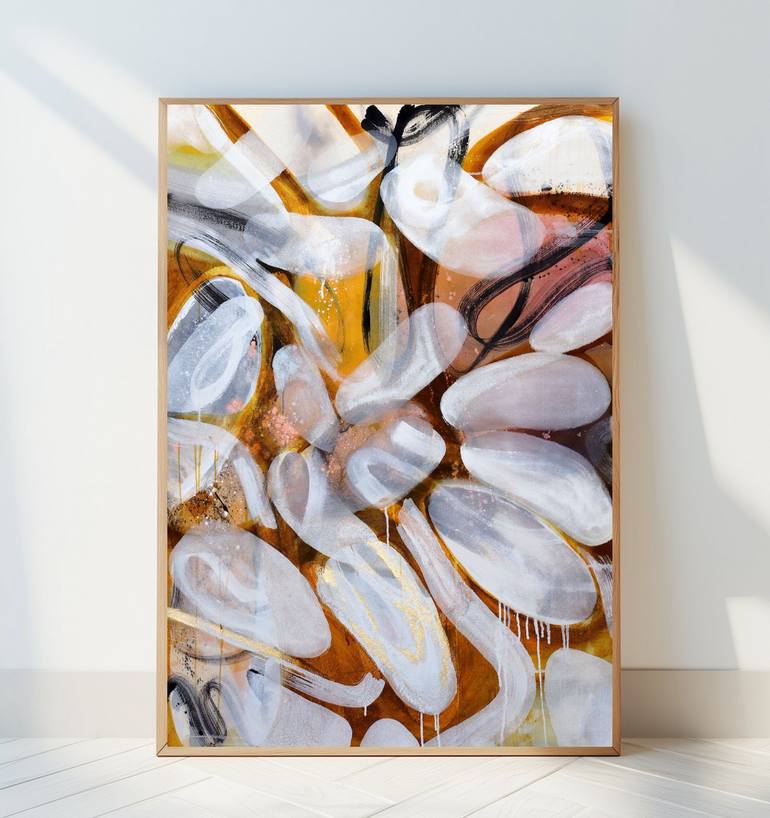 Original Abstract Expressionism Abstract Painting by Poovi Art