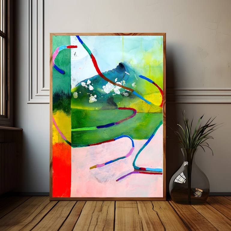Original Abstract Expressionism Abstract Painting by Poovi Art
